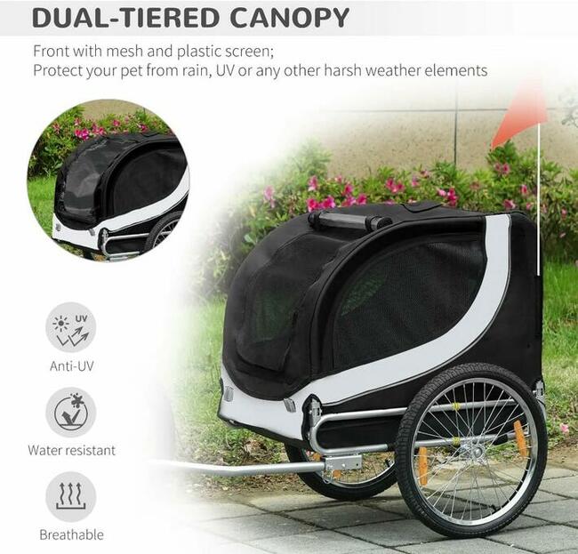 Przyczepka Rowerowa dla Psa z Zaczepem Uniwersalnym Stal