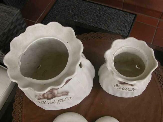 stare ceramiczne pojemniki 2 sztuki