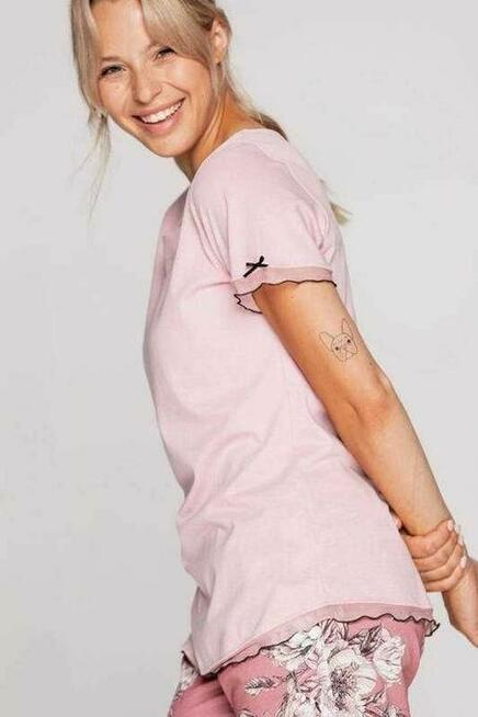 NOWA Piżama damska różowa 100% bawełna XXL 961 KR