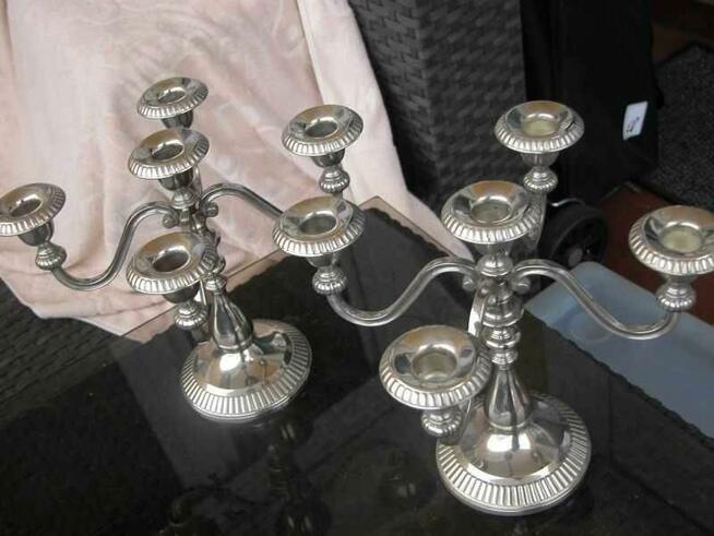 piękne świeczniki - kandelabry komplet