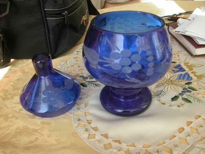 szkło rżnięte pucharek - bomboniera