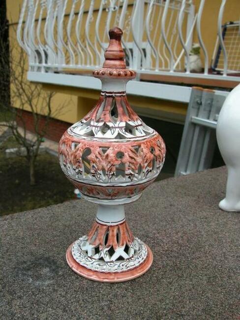 orientalny ceramiczny świecznik