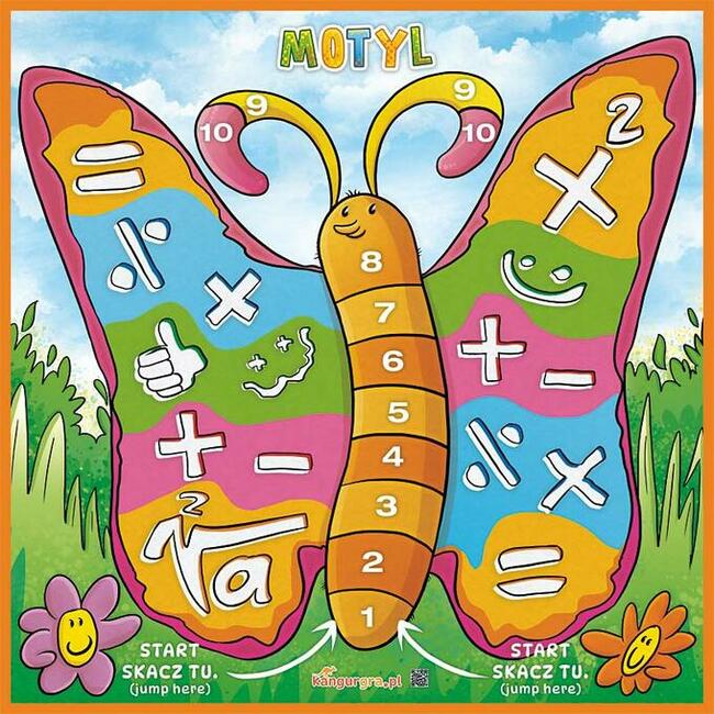 MOTYL MATEMATYCZNY gra podłogowa XXL dla DZIECI do nauki
