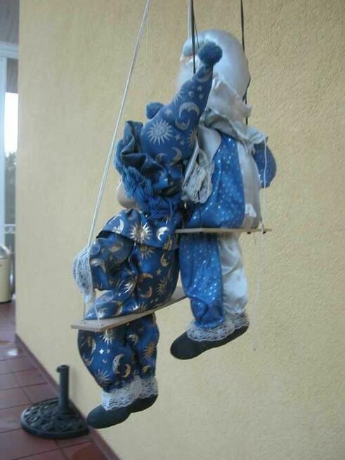 lalka porcelanowa pajac 2 sztuki