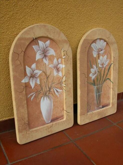 obraz kwiaty 2 sztuki o wymiarach 51/31cm