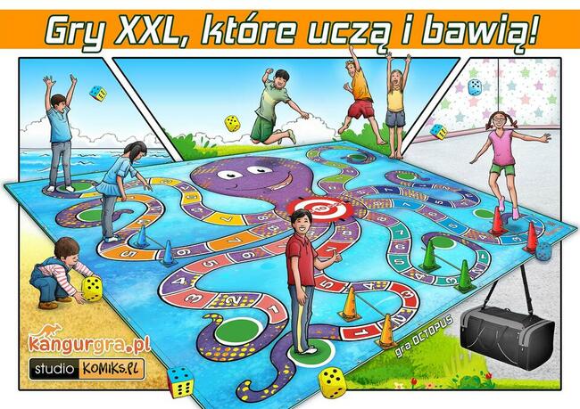 OCTOPUS gra podłogowa XXL dla DZIECI do skakania i zabawy