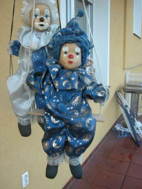 lalka porcelanowa pajac 2 sztuki