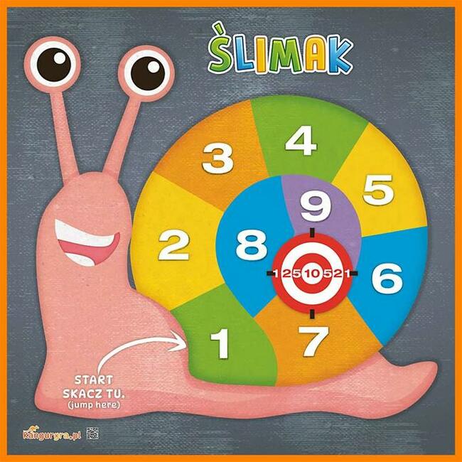 ŚLIMAK KLASY gra podłogowa XXL dla DZIECI do skakania i zaba