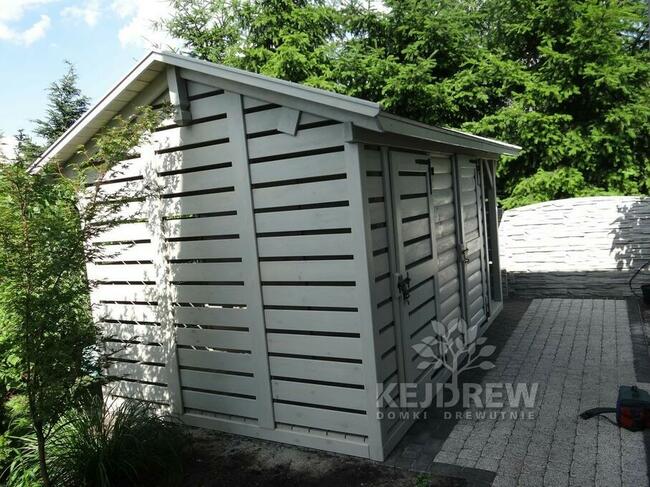 Domek z wiatą na kosz zadaszenie na kosz domki drewniane
