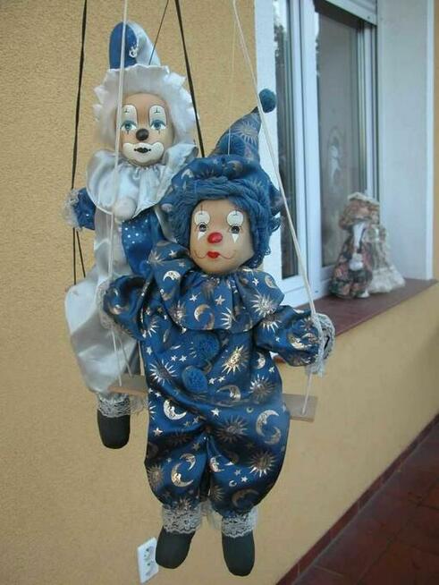 lalka porcelanowa pajac 2 sztuki
