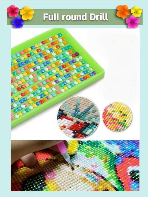 DIAMENTY DIAMENCIKI OKRĄGŁE DO HAFTU DIAMENTOWEGO NOWE PACZK