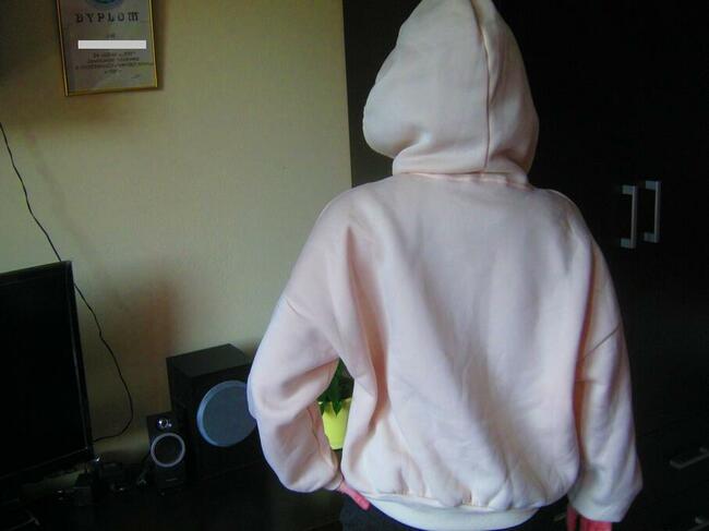 Nieuzywana damska bluza polarowa z kapturem, rozmiar M