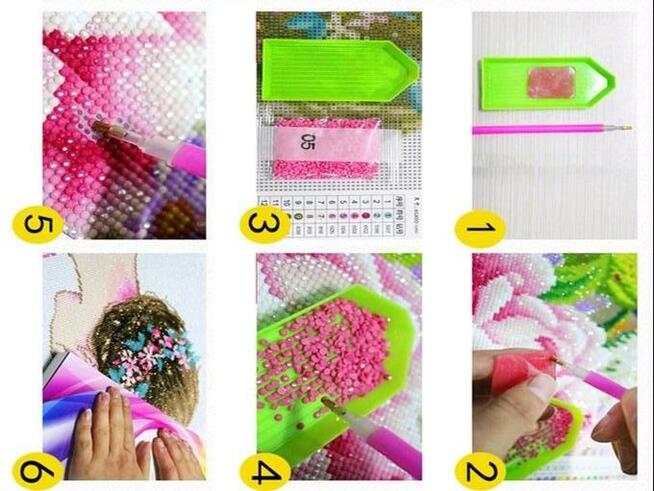 HAFT DIAMENTOWY MOZAIKA DIAMENTOWA DIAMENTY OKRĄGŁE NOWY