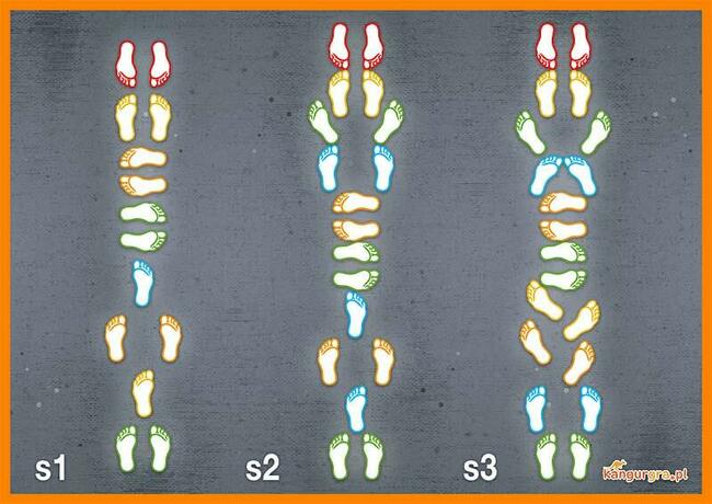 STÓPKI KOMBO gra podłogowa XXL dla DZIECI do skakania zabawy