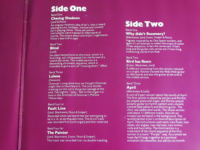 DEEP PURPLE – DEEP PURPLE LP WINYL 1969 R. LABEL : HARVEST –