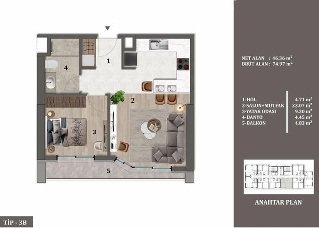 Apartamenty w kompleksie pierwszej klasy w Maslak w Stambule
