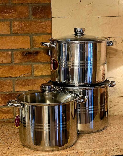 Zestaw 3 garnków Rosołowych- VIOLET