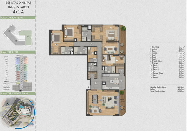 Mieszkania z widokiem na Bosfor w Beşiktaş w Stambule