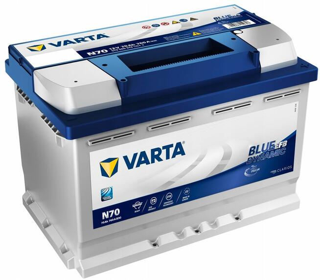 Akumulator 70Ah 760A Varta Blue Dynamic EFB START&STOP N70