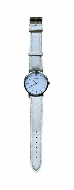 Zegarek Geneve z białym paskiem