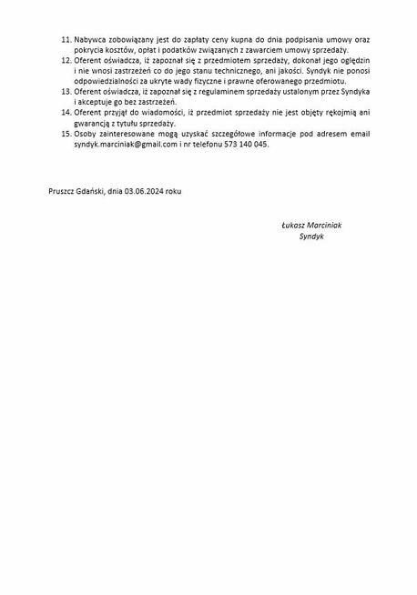 Syndyk sprzeda samochód osobowy Skoda Fabia Y6