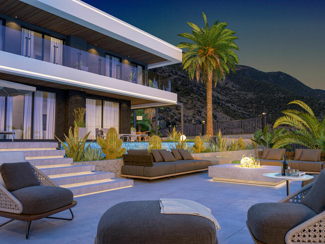 Kompleks willi w dzielnicy Tepe w Alanyi TURCJA