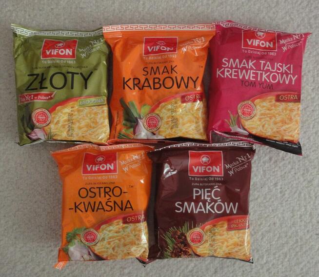 Zupa Vifon - złoty kurczak ostro kwaśna 5 smaków barszcz