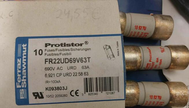 fr22ud69v63t Protistor URD 63A Fuse Ferraz Shawmut