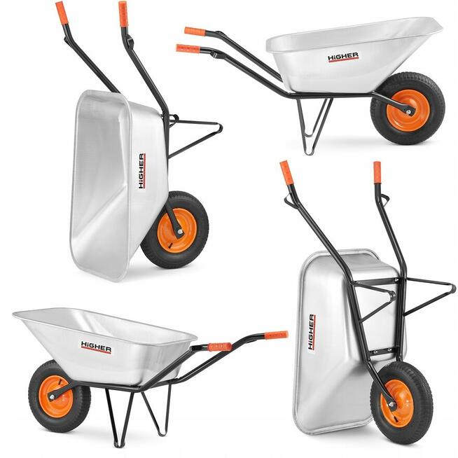 Taczka budowlana ogrodowa HIGHER 130 L