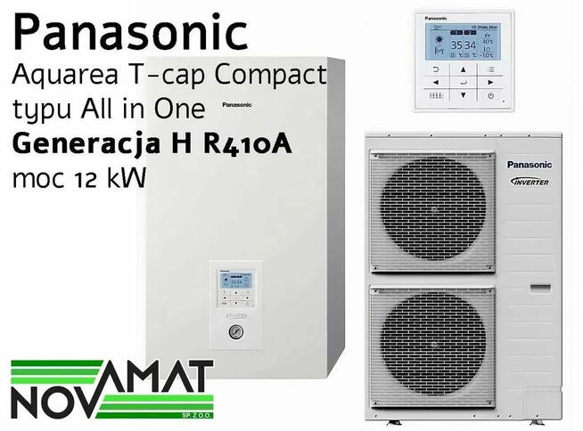 Pompa ciepła PANASONIC T-CAP H All in one 12kW KIT-AXC12HE5C