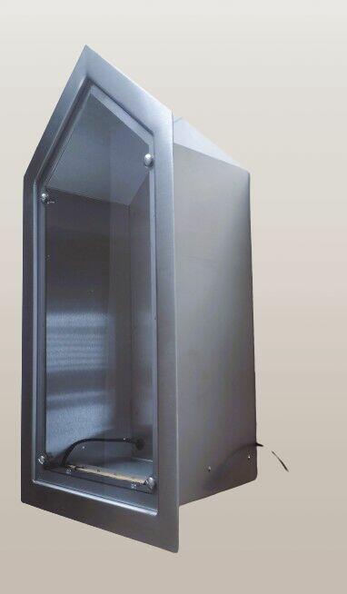 Osłona kapliczki na dom z obudową INOX (podświetlana)