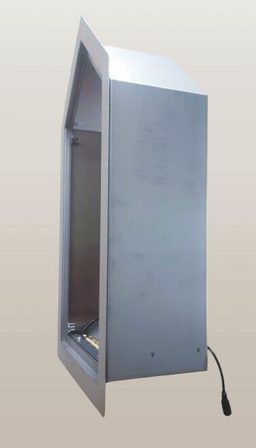 Osłona kapliczki na dom z obudową INOX (podświetlana)