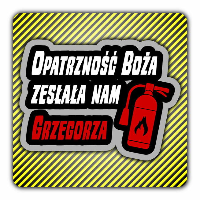 Opatrzność Boża zesłała nam Grzegorza - wlepki, przypinki z