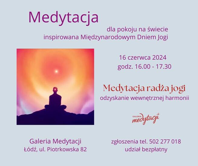 Medytacja dla Pokoju na Świecie w Łodzi