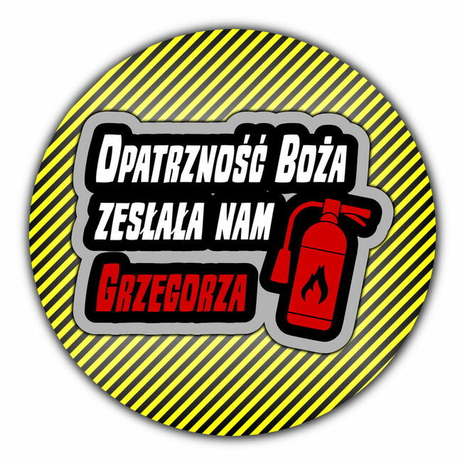 Opatrzność Boża zesłała nam Grzegorza - wlepki, przypinki z