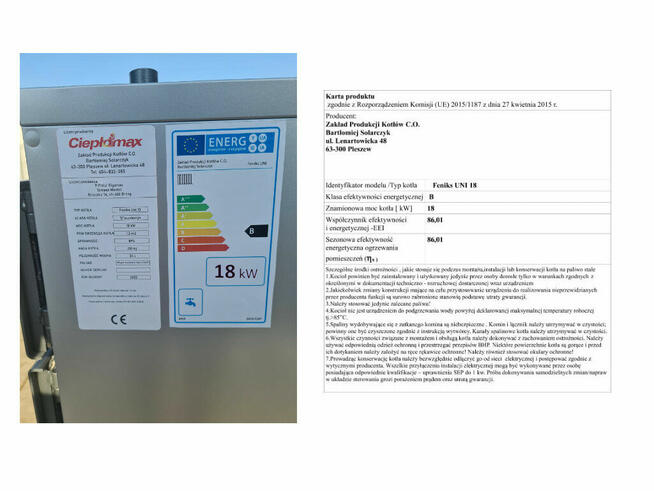 Kocioł piec 13KW 150m2 na węgiel drewno 5 klasa Atest kotły