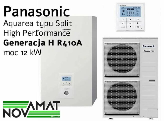 Pompa ciepła PANASONIC seria H SPLIT 12kW R410A KIT-WC12H9E8