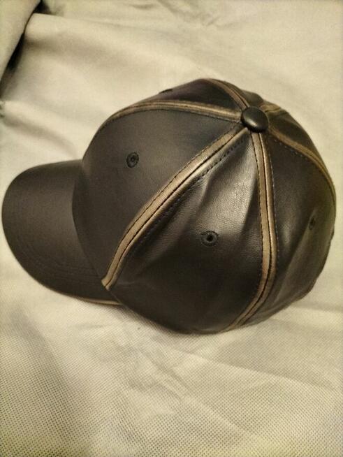 Czapka Bejsbolówka skórzana