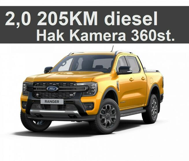 Nowy Ranger Wildtrak 205KM 4x4 Technology Kamera 360 NiskaCena 2680 zł