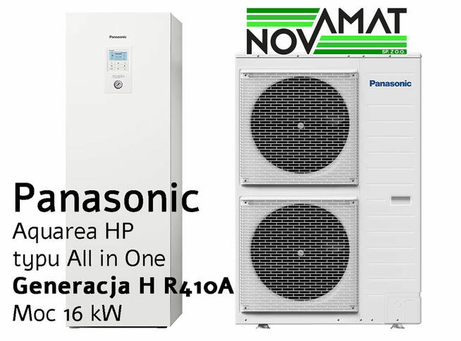 Pompa ciepła PANASONIC seria HP All in one 16kW KIT-ADC16HE8