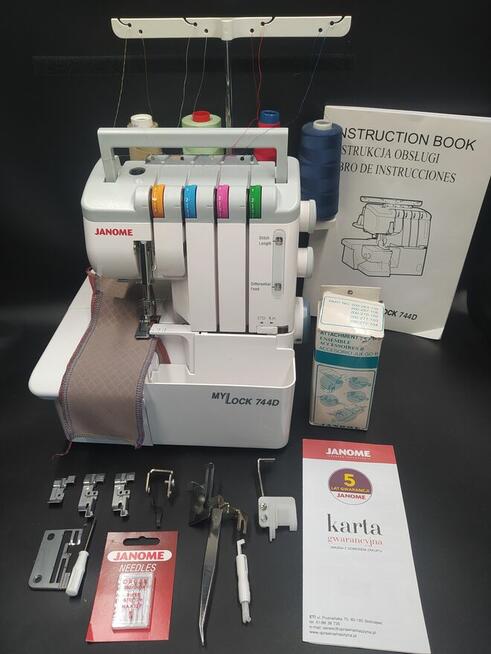 Maszyna JANOME OWERLOK 2, 3 4-nitkowy z transportem różnicow