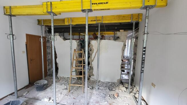 Przebudowa domu podciągi nadproża wyburzanie scian nośnych