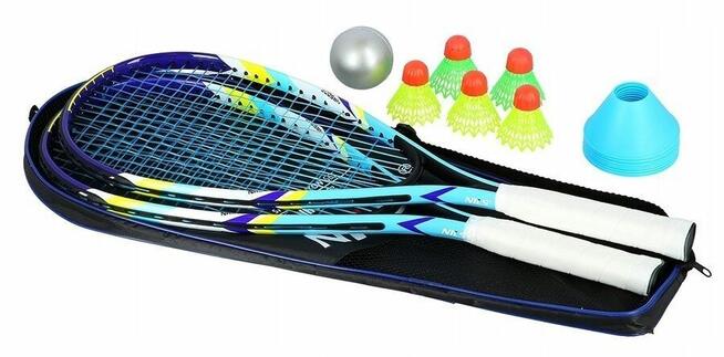 Piłka, pokrowiec, zestaw rakiet z lotką Nils TYLKO WYSYŁKA