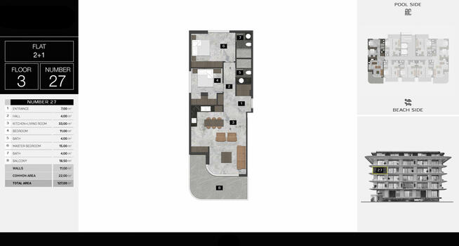 Mieszkanie nad brzegiem morza w Kestel w Alanyi TURCJA