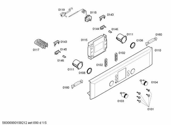piekarnik BOSCH HBN43W350/02 - panel sterujący
