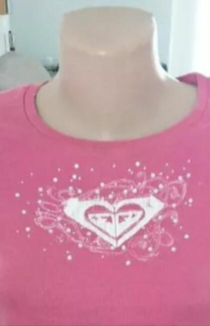 ROXY koszulka T-shirt z cyrkoniami pink S NOWA