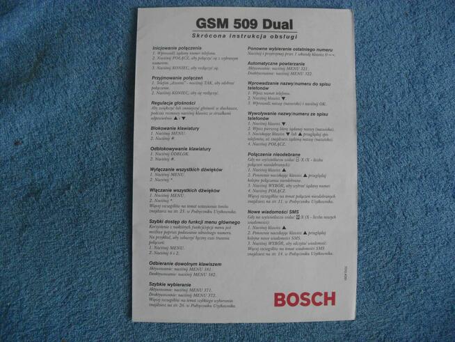 Telefon - BOSCH 509 DUAL + Instrukcja