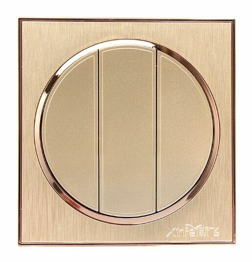 Włączniki Światła i Gniazdka Okrągłe Złote Cena zWysyłkąNOWE