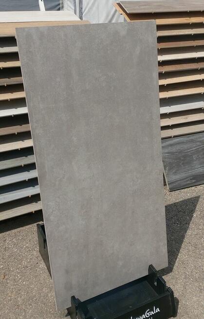 Płytki do garażu 120x60 szary beton Tassero gris