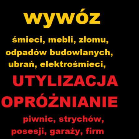 Wywóz gratów śmieci Rtv Złomu Opróżnianie ,posesji, mieszkań